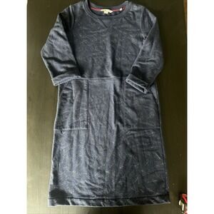 WOMEN'S BODEN HANNAH SWEATSHIRT DRESS LEAF PRINT GLITTER SIZE 4‎ POCKETS